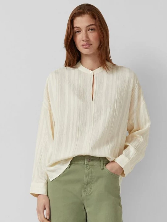 Obrázek produktu Strukturierte Oversize Bluse im Viskosemix s.Oliver béžová