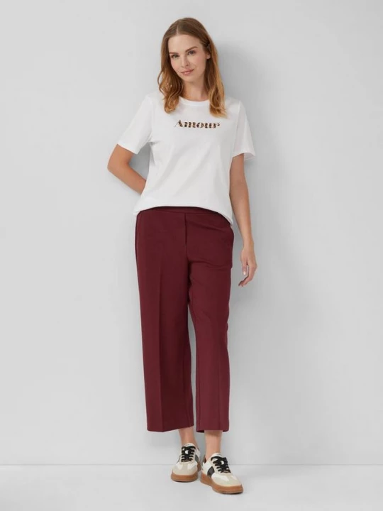 Obrázek produktu Strukturované culottes s elastickým pasem s.Oliver červená