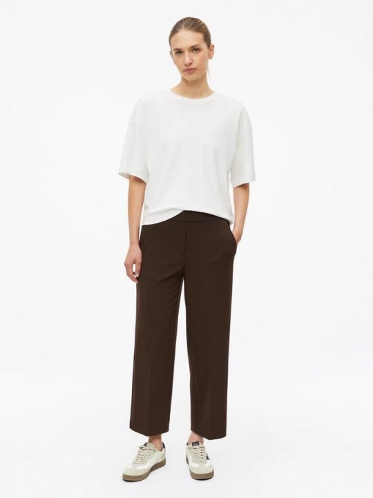 Obrázek produktu Strukturované culottes s elastickým pasem s.Oliver hnědá