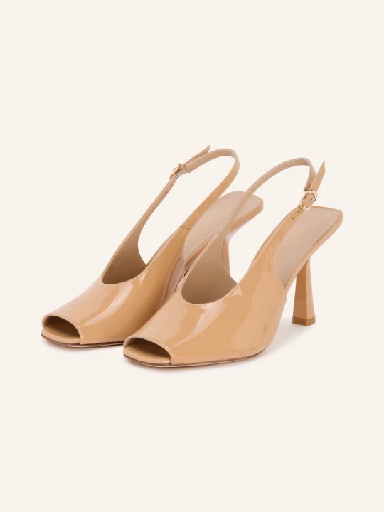 Obrázek produktu Stuart Weitzman Lodičky S Páskem Přes Patu Val Slingback béžová / zlatá