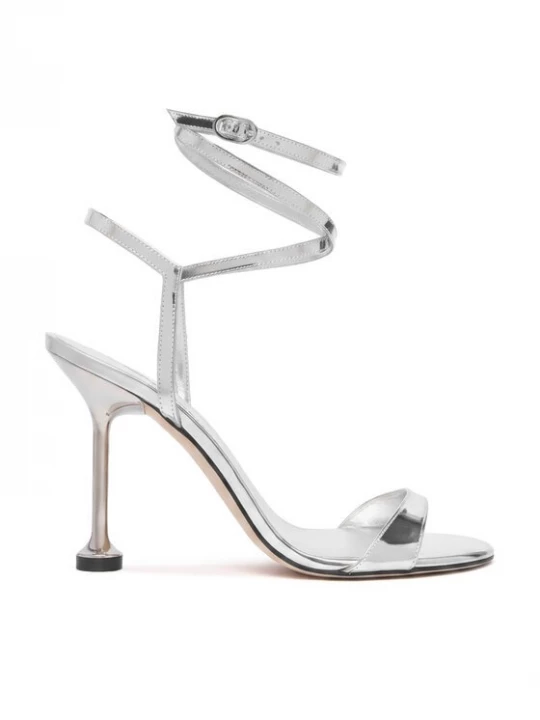 Obrázek produktu Stuart Weitzman Sandály Naudistini Wrap 100 SM911 Stříbrná
