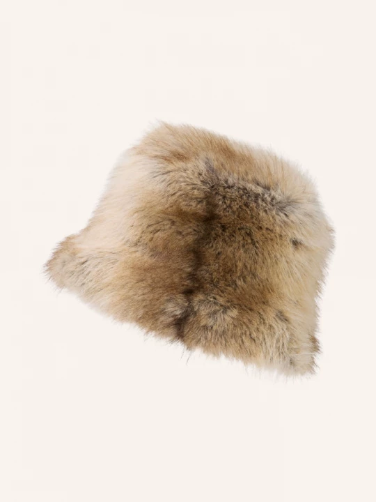 Obrázek produktu Studio Ar Klobouček Typu Bucket Hat Beau Z Umělé Kožešiny světle hnědá