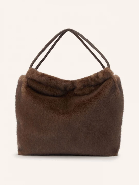 Obrázek produktu Studio Ar Shopper Alexi Z Umělé Kožešiny tmavě hnědá