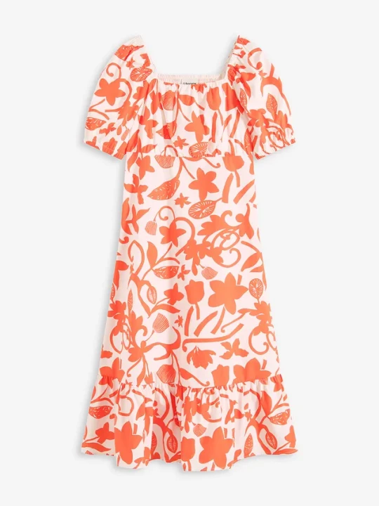Obrázek produktu Sukienka midi z czystej bawełny organicznej BonPrix pomarańczowy