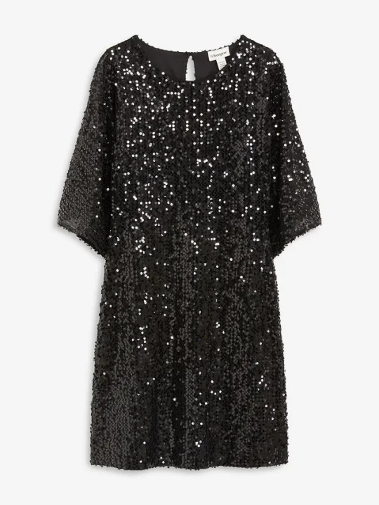 Obrázek produktu Sukienka oversized z cekinami BonPrix czarny