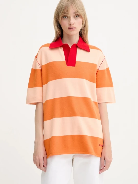Obrázek produktu Sunnei Bavlněné polo tričko Sunnei oranžová