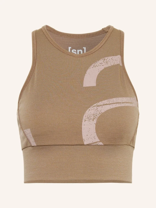 Obrázek produktu Super.Natural Cropped Funkční Top Capital Logo S Merino Vlnou velbloudí / růžová