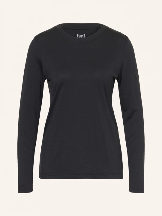 Obrázek produktu Super.Natural Dlouhé Rukávy Casual Rib S Merino Vlnou černá