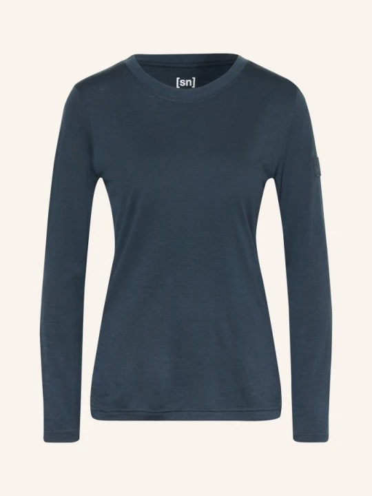 Obrázek produktu Super.Natural Dlouhé Rukávy Casual Rib S Merino Vlnou tmavě modrá