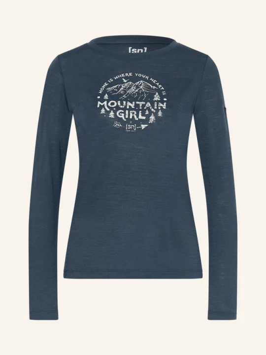 Obrázek produktu Super.Natural Funkční Tričko Mountain Girl S Merino Vlnou tmavě modrá / bílá