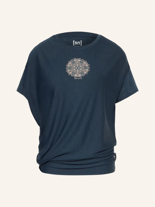 Obrázek produktu Super.Natural Funkční Tričko Ornamental Loose S Merino Vlnou tmavě modrá