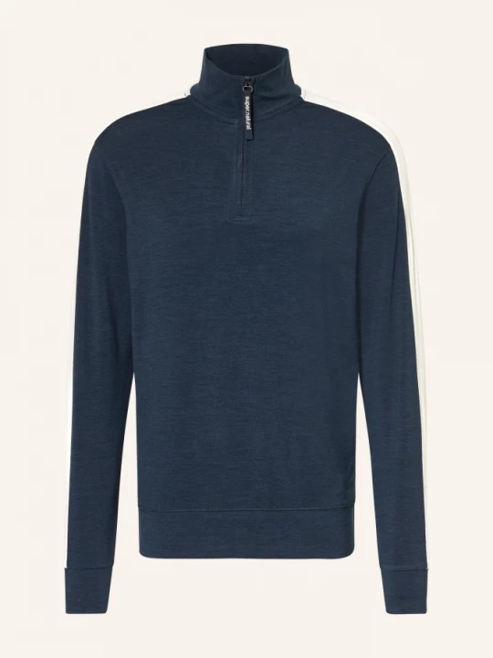 Obrázek produktu Super.Natural Jerseyový Svetr S Rolákem Colorado S Merino Vlnou tmavě modrá / bílá
