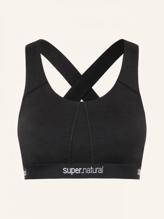 Obrázek produktu Super.Natural Sportovní Podprsenka Feel Good S Síťovinou A Merino Vlnou černá