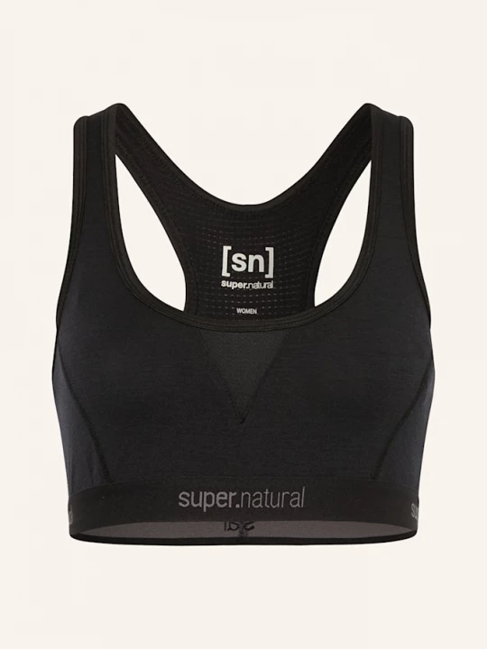 Obrázek produktu Super.Natural Sportovní Podprsenka tundra220 Semplice S Merino Vlnou černá