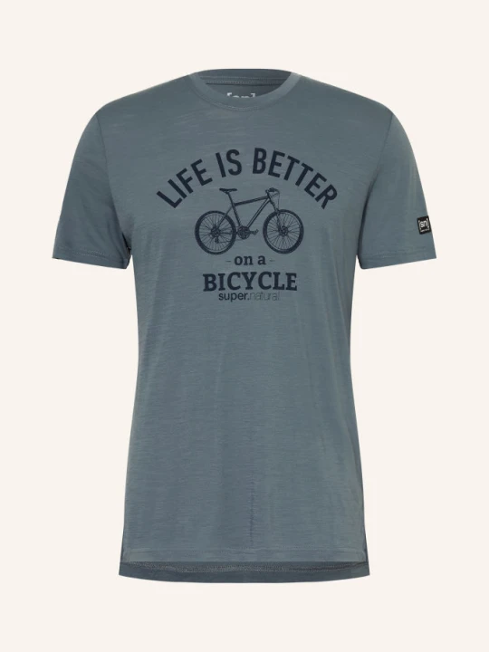Obrázek produktu Super.Natural Tričko Better Bike S Příměsí Merino Vlny černošedá