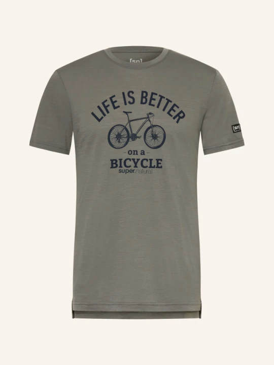 Obrázek produktu Super.Natural Tričko Better Bike S Příměsí Merino Vlny zelená