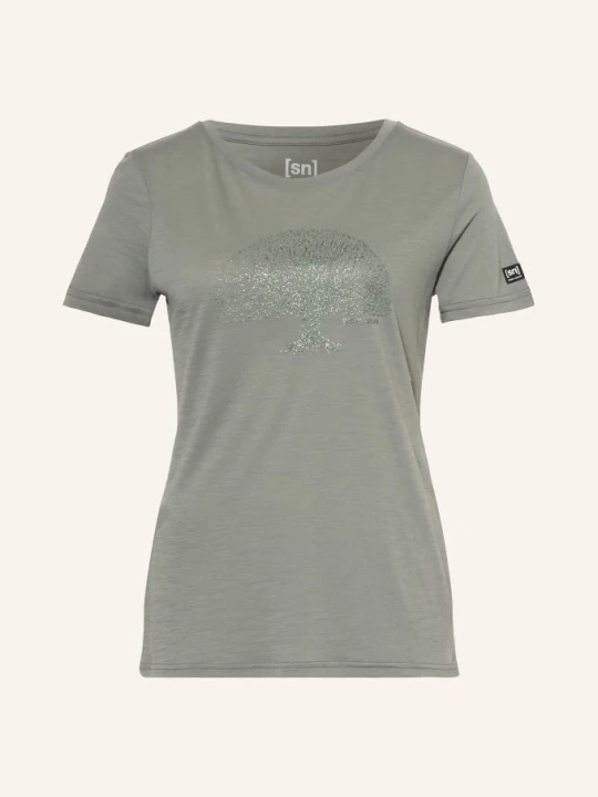 Obrázek produktu Super.Natural Tričko Tree Of Knowledge S Merino Vlnou khaki