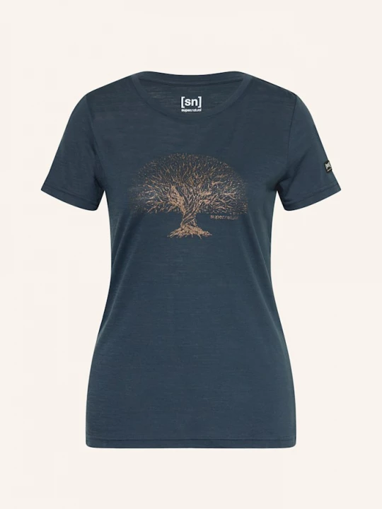 Obrázek produktu Super.Natural Tričko Tree Of Knowledge S Merino Vlnou tmavě modrá