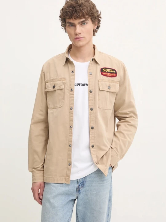 Obrázek produktu Superdry Bavlněná košile Superdry béžová