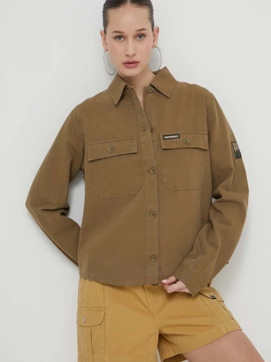 Obrázek produktu Superdry Bavlněná košile Superdry zelená