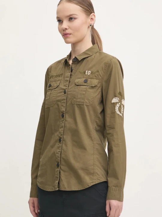 Obrázek produktu Superdry Bavlněná košile Superdry zelená