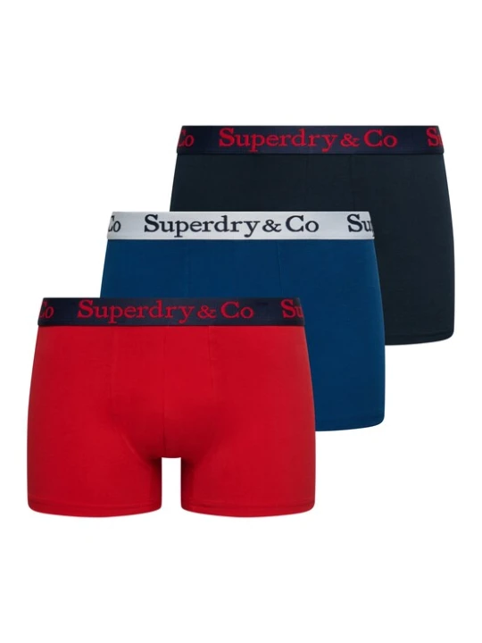 Obrázek produktu Superdry & Co Boxerky modrá / marine modrá / červená / bílá