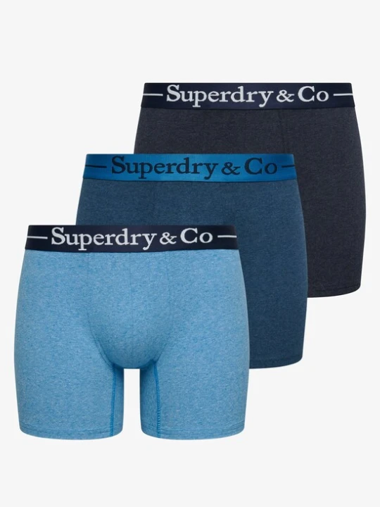 Obrázek produktu Superdry & Co Boxerky námořnická modř / safírová / modrý melír / bílá
