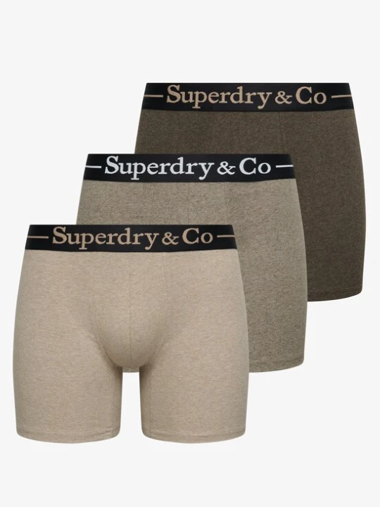 Obrázek produktu Superdry & Co Boxerky umbra / cappuccino / hnědý melír / černá