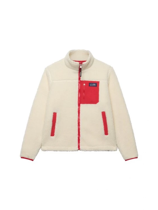 Obrázek produktu Superdry & Co Fleecová mikina 'HERITAGE' béžová / červená