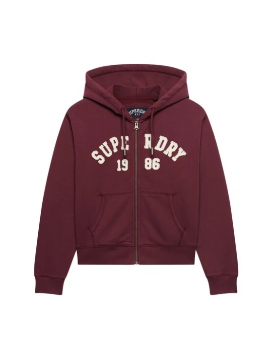 Obrázek produktu Superdry & Co Mikina 'ATH ESS' tmavě červená / offwhite