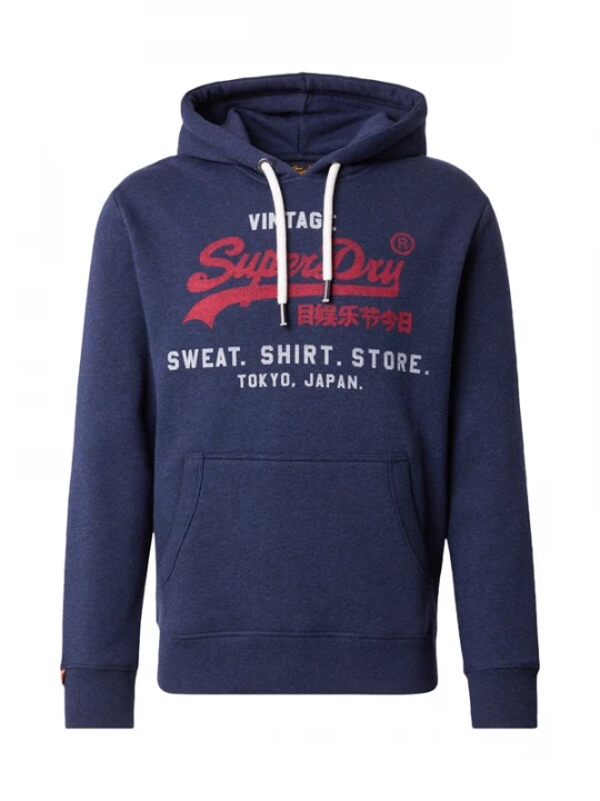 Obrázek produktu Superdry & Co Mikina 'Heritage'  marine modrá / šedý melír / karmínově červené
