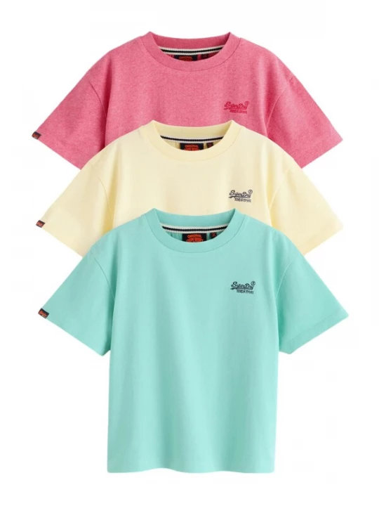 Obrázek produktu Superdry & Co Tričko aqua modrá / světle žlutá / pitaya