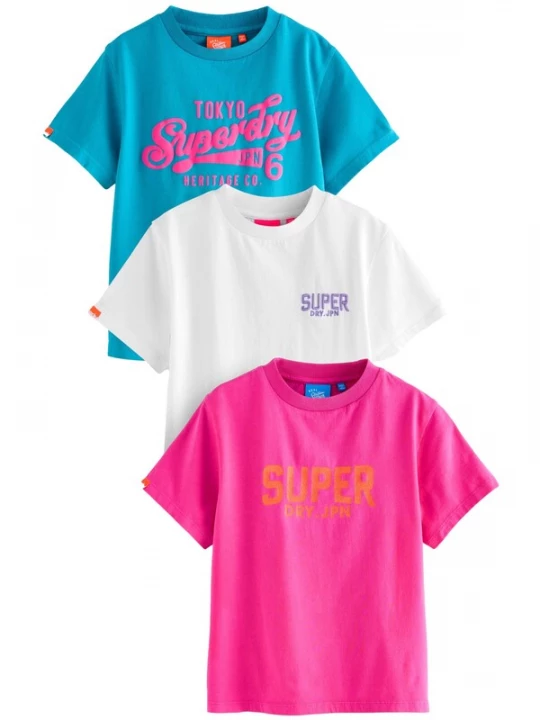 Obrázek produktu Superdry & Co Tričko 'Athletic' modrá / lenvandulová / pink / bílá