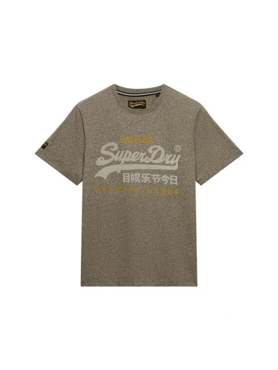 Obrázek produktu Superdry & Co Tričko 'Heritage' kari / světle šedá / olivová