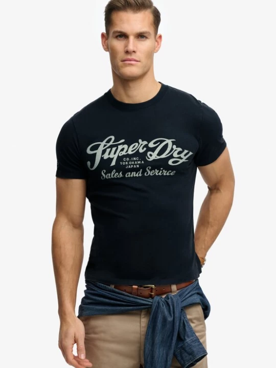 Obrázek produktu Superdry & Co Tričko 'Industry Worker' marine modrá / světle šedá