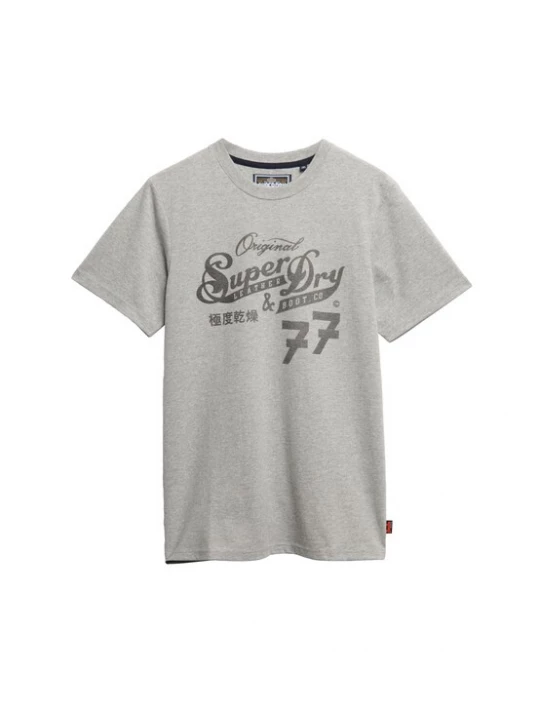 Obrázek produktu Superdry & Co Tričko 'LEATHER & BOOT' tmavě šedá / šedý melír
