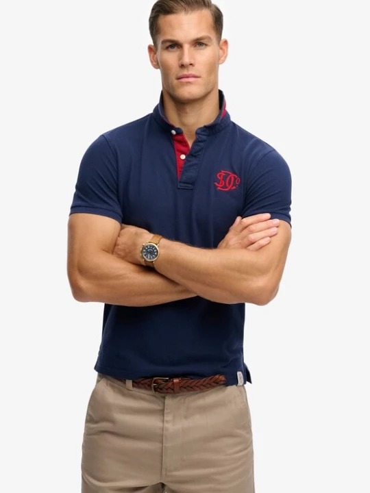 Obrázek produktu Superdry & Co Tričko marine modrá / červená