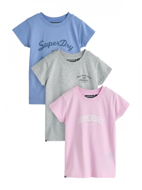 Obrázek produktu Superdry & Co Tričko opálová / šedá / růžová / bílá