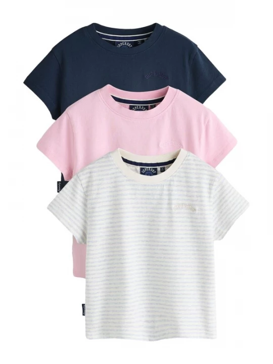 Obrázek produktu Superdry & Co Tričko světle béžová / marine modrá / fialový melír / růžová