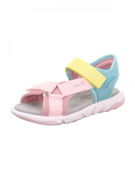 Obrázek produktu SUPERFIT Sandály 'PEBBLES' světlemodrá / žlutá / šedá / růžová