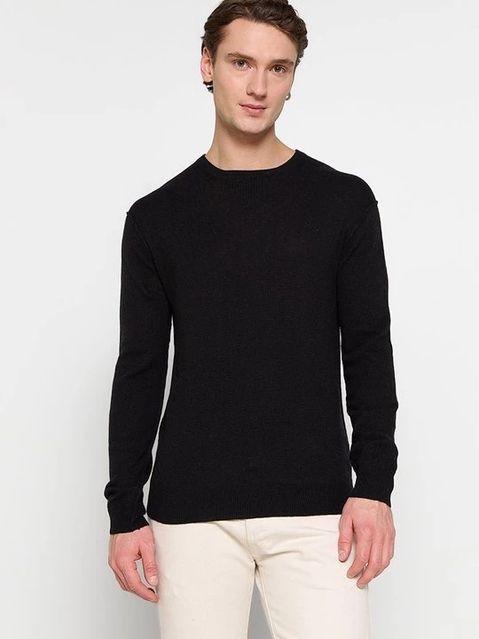 Obrázek produktu Svetr Just Cashmere melírovaná antracitová