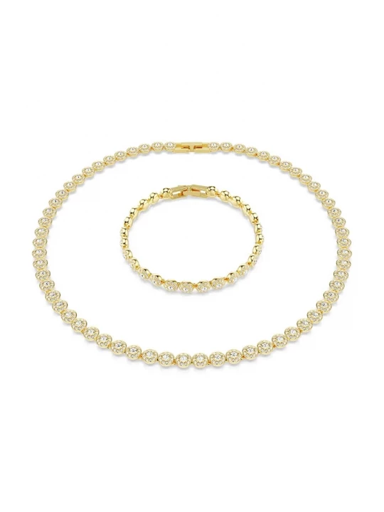 Obrázek produktu Swarovski Náhrdelník a náramek Swarovski UNA zlatá