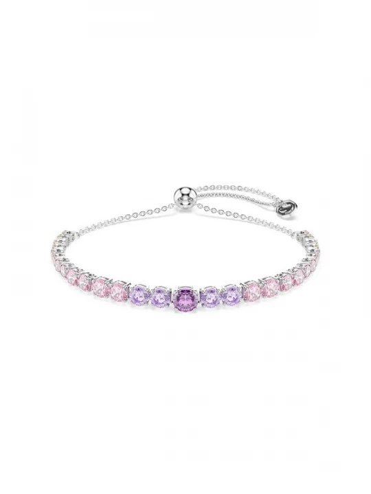 Obrázek produktu Swarovski Náramek fialová / šeříková / růžová / stříbrná