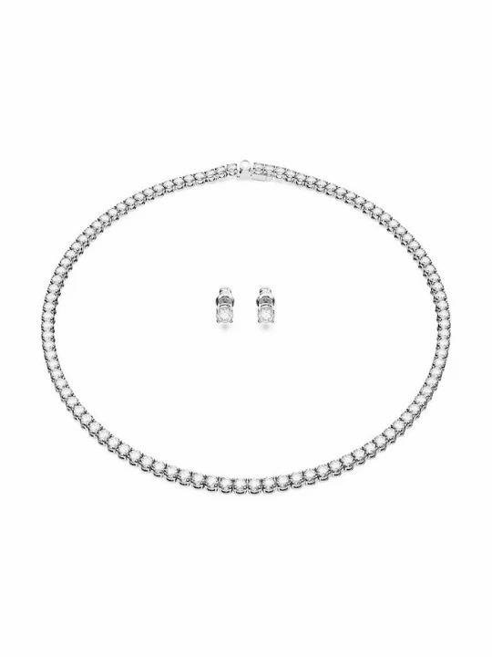 Obrázek produktu Swarovski Náušnice a náhrdelník Swarovski 5647730 RE MATRIX stříbrná