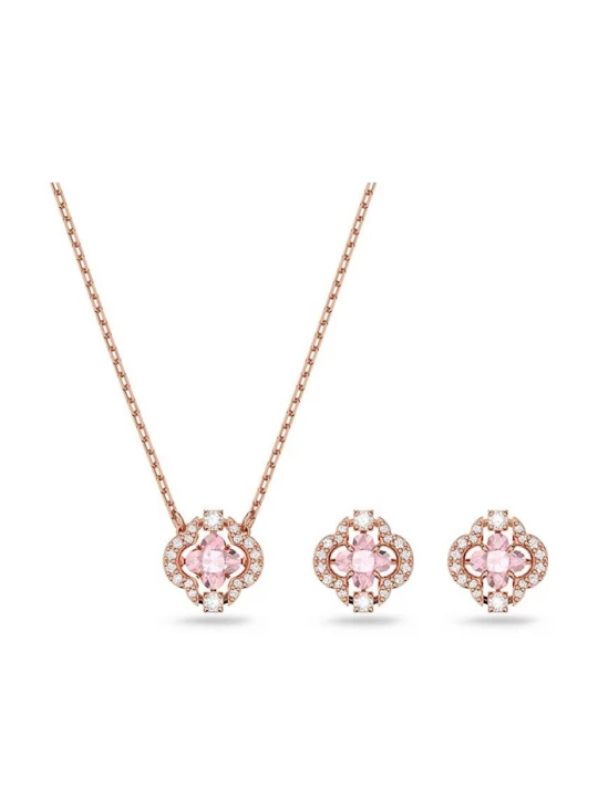 Obrázek produktu Swarovski Náušnice a náhrdelník Swarovski SPARKLING zlatá