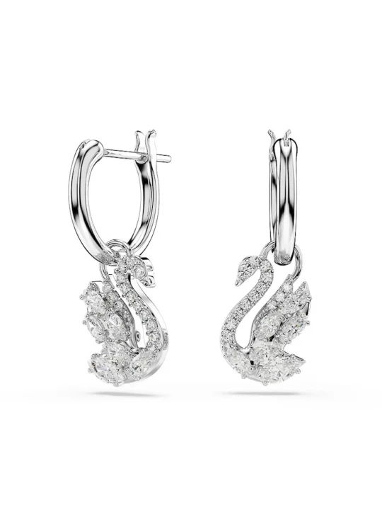 Obrázek produktu Swarovski náušnice dámské kovové s kubickým zirkonem stříbrná