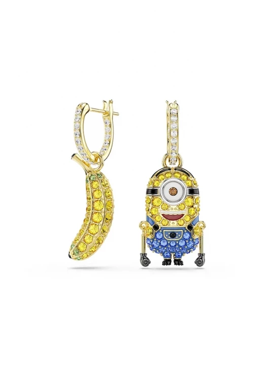 Obrázek produktu Swarovski náušnice dámské z pozlaceného kovu se Swarovski krystalem MINIONS zlatá