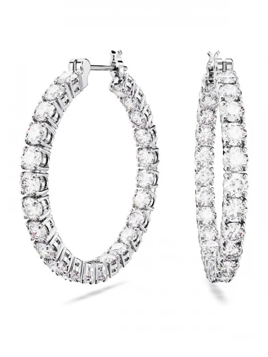 Obrázek produktu Swarovski Náušnice 'Matrix'  stříbrná / průhledná