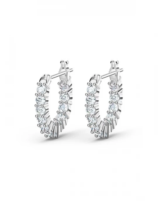 Obrázek produktu Swarovski Náušnice 'Matrix' stříbrná / průhledná