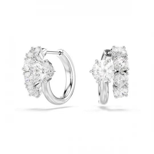 Obrázek produktu Swarovski Náušnice 'MATRIX' stříbrná / průhledná
